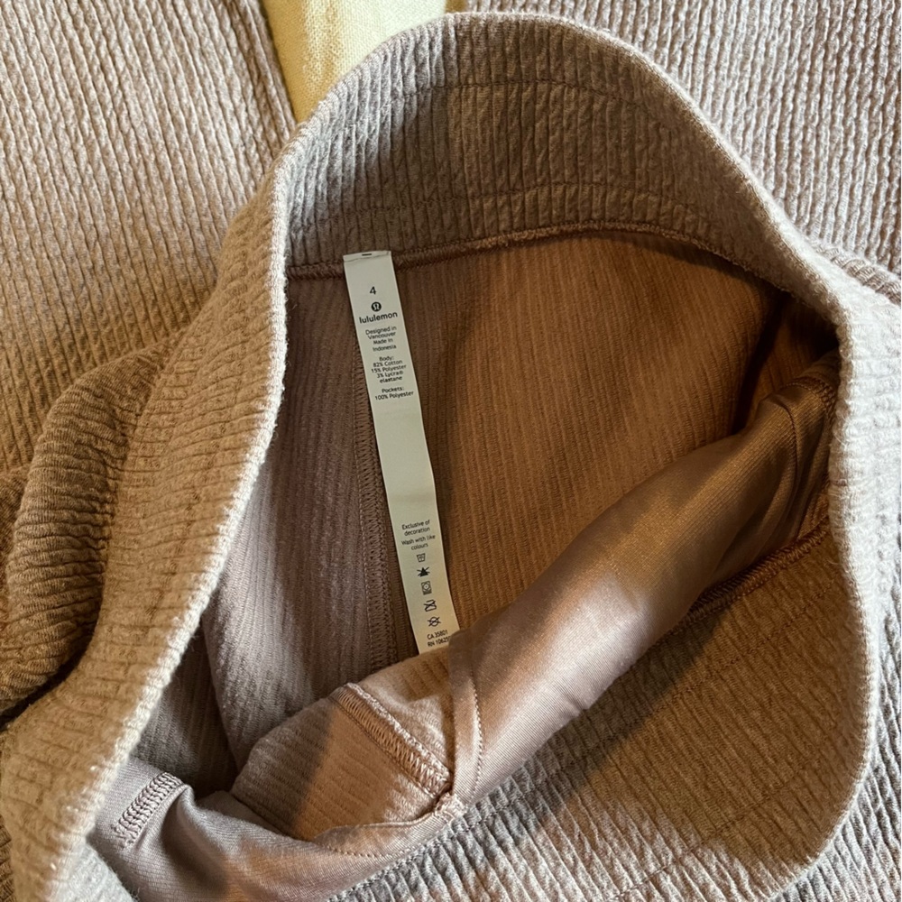 Lululemon Retreat Yourself Soft Cozy Wide Crop Pant Sand Beige 4 - Picture 2 of 8